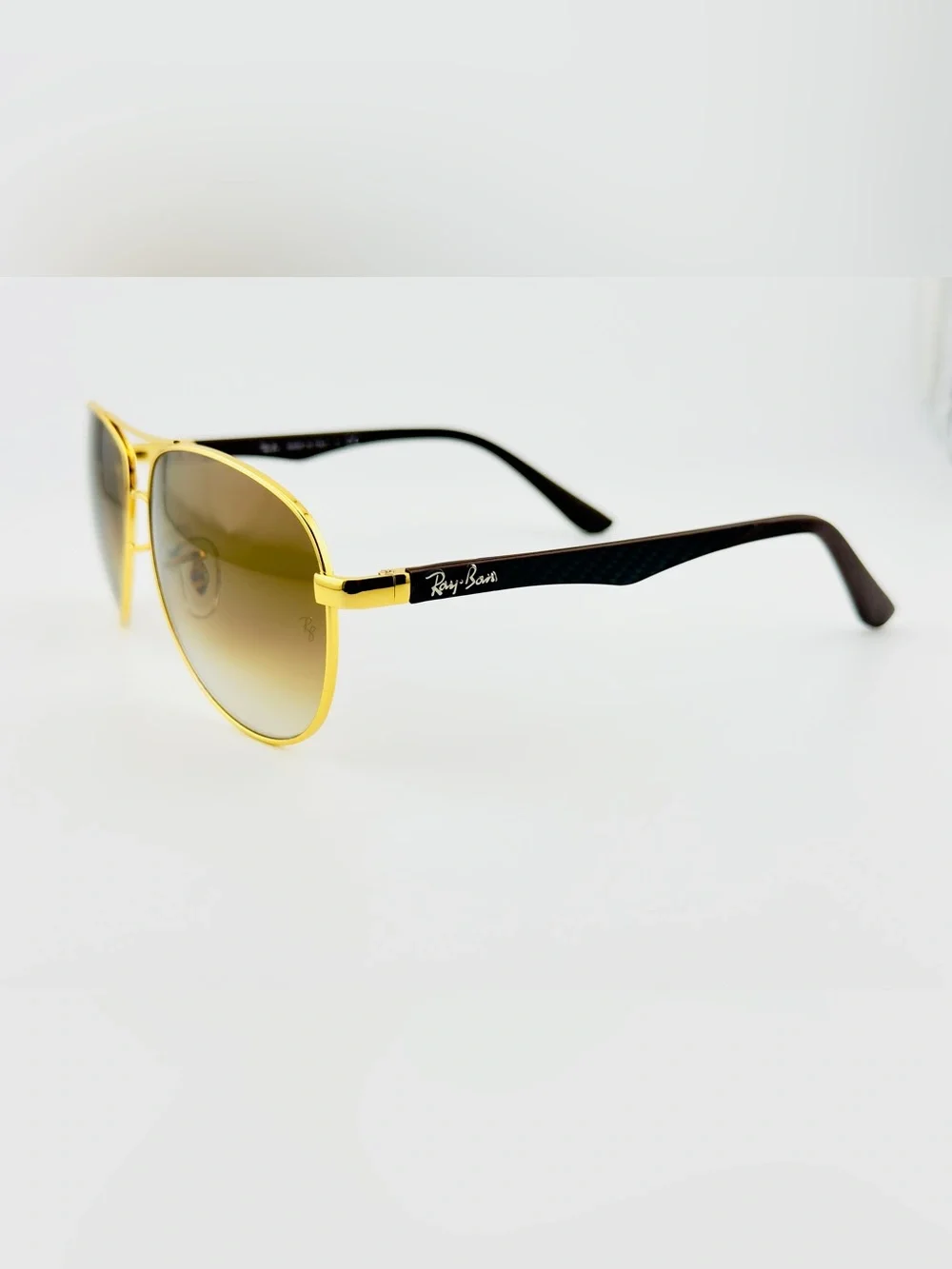 Ray-Ban Scuderia Ferrari Sunglasses RB8313M Gold Frame Brown Gradient Lenses New